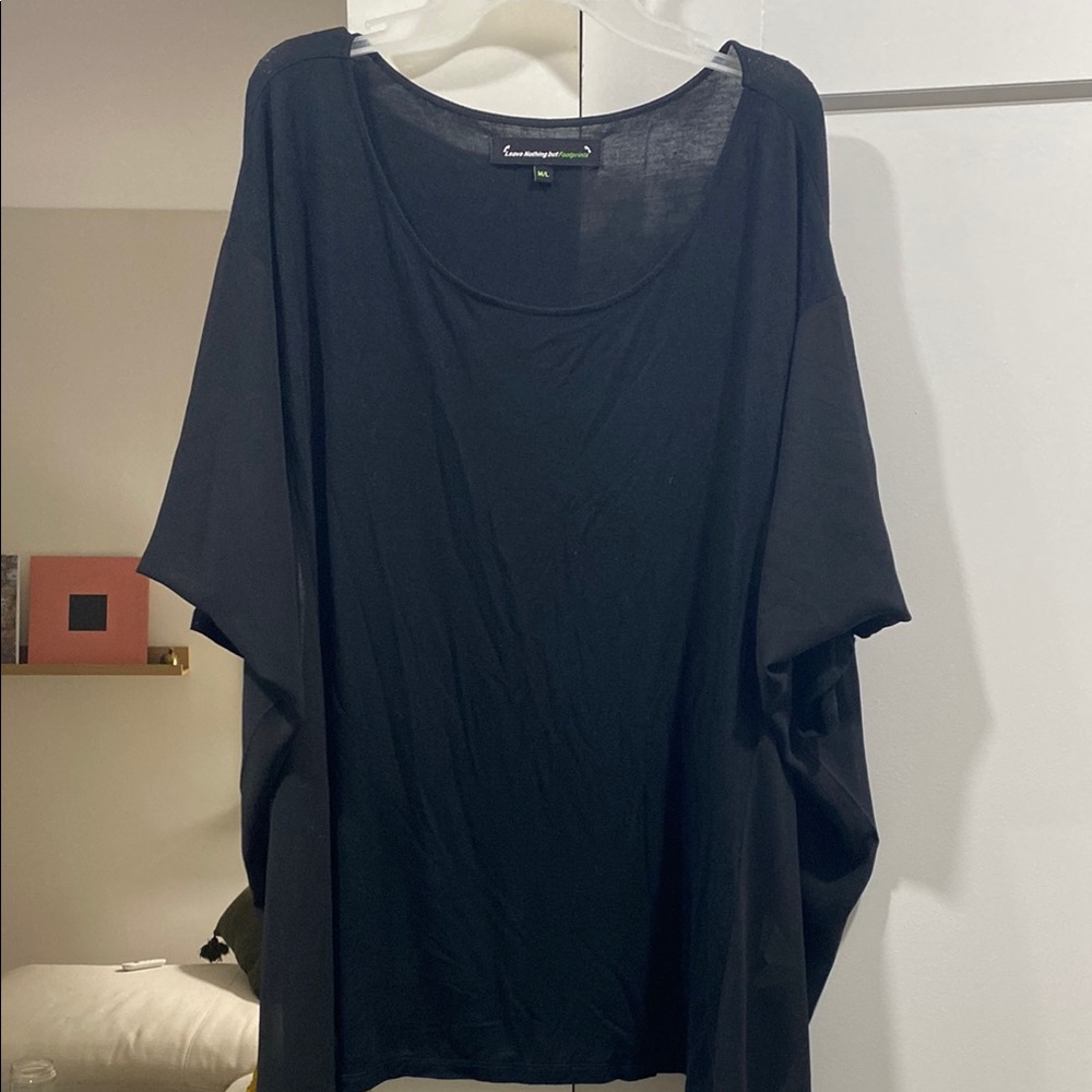 Oversized Black Women's Top